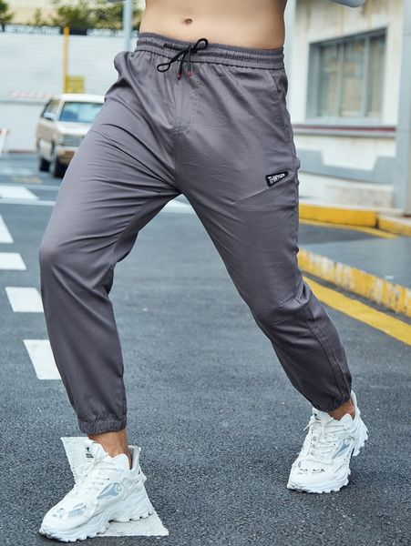 men patched detail carrot pants k4gb#, Black
men patched detail carrot pants k4gb#, Black