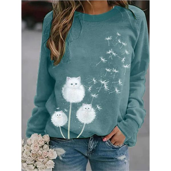 dandelion pattern ladies fashion 3d printing short slim t-shirt autumn long sleeve round neck basic casual, White
dandelion pattern ladies fashion 3d printing short slim t-shirt autumn long sleeve round neck basic casual, White