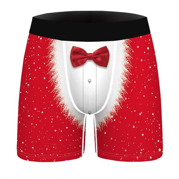 underpants men's christmas digital printing boxers underwear breathable elasticity personality boxershorts boy panties, Black;white
underpants men's christmas digital printing boxers underwear breathable elasticity personality boxershorts boy panties, Black;white