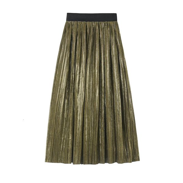 skirts korean style metallic gauze pleated a-line mid-calf vintage gold sier shining mid long spring skirts 10 colors, Black
skirts korean style metallic gauze pleated a-line mid-calf vintage gold sier shining mid long spring skirts 10 colors, Black