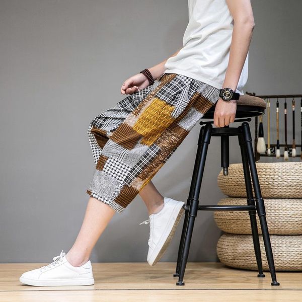 men's pants summer beach loose plus size cropped trend youth casual straight men, Black
men's pants summer beach loose plus size cropped trend youth casual straight men, Black