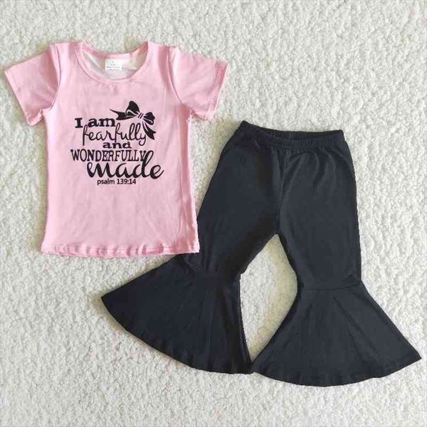 wholesale children sping baby girls boutique clothing sets kid short sleeve letter bell pink shirt black cotton pants outfit, White
wholesale children sping baby girls boutique clothing sets kid short sleeve letter bell pink shirt black cotton pants outfit, White