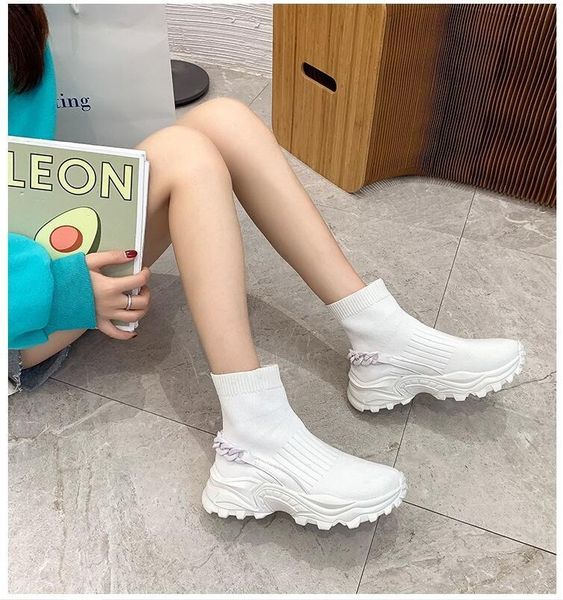 dress shoes high-flying weave stretch socks women's chain spring and summer mesh breathable sneakers comfortable light soft so, Black
dress shoes high-flying weave stretch socks women's chain spring and summer mesh breathable sneakers comfortable light soft so, Black