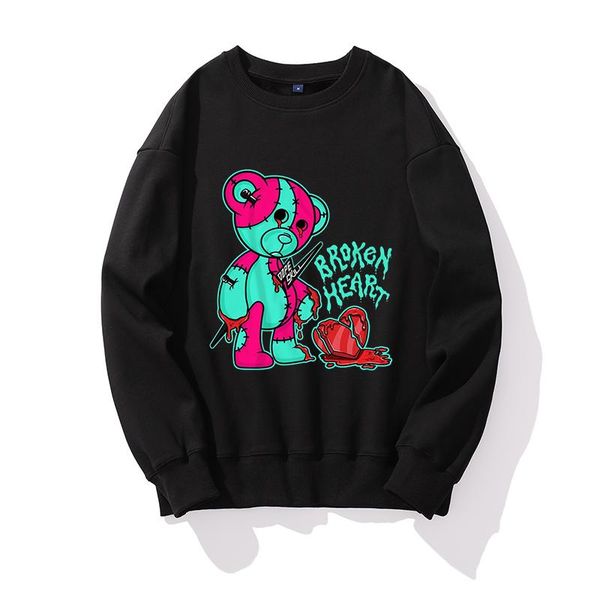men's hoodies & sweatshirts casual mens clothing teddy bear vintage oversized men 100% cotton broken heart logo graphic, Black
men's hoodies & sweatshirts casual mens clothing teddy bear vintage oversized men 100% cotton broken heart logo graphic, Black