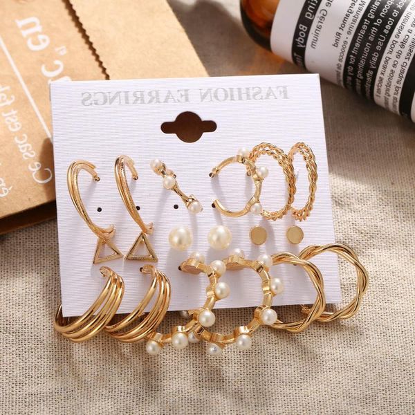 hoop & huggie open adjustable pearl earrings set for women fashion c shape stud earring zinc alloy gold color letter party gift, Golden;silver
hoop & huggie open adjustable pearl earrings set for women fashion c shape stud earring zinc alloy gold color letter party gift, Golden;silver
