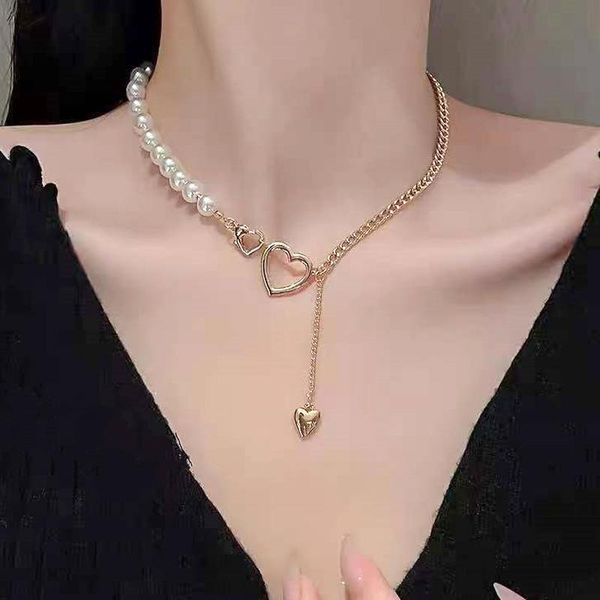 pendant necklaces simple design heart-shaped pearl necklace heart pendants choker for women stylish jewelry gift, Silver
pendant necklaces simple design heart-shaped pearl necklace heart pendants choker for women stylish jewelry gift, Silver