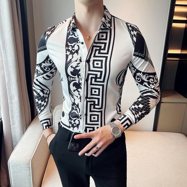 men's casual shirts men designer social tuxedo slim long sleeve shirt printed brand clothing baroque party plus size s-4xl, White;black
men's casual shirts men designer social tuxedo slim long sleeve shirt printed brand clothing baroque party plus size s-4xl, White;black
