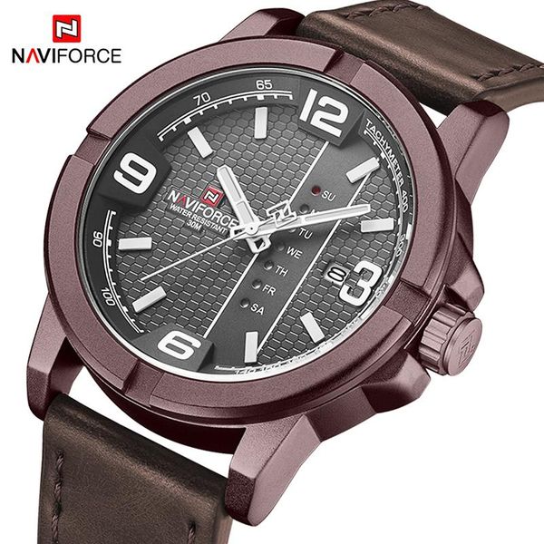 wristwatches naviforce watches for men military sport waterproof leather strap week display calendar quartz wrist relogio masculino, Slivery;brown
wristwatches naviforce watches for men military sport waterproof leather strap week display calendar quartz wrist relogio masculino, Slivery;brown