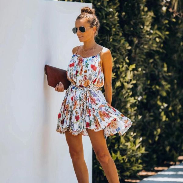 two-piece suits 50%summer women dress spaghetti straps floral print belt loose mini sling for beach
two-piece suits 50%summer women dress spaghetti straps floral print belt loose mini sling for beach