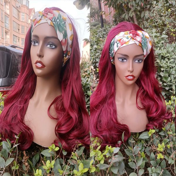 26inch wavy 99j color headband wig for women synthetic hair wigs long body wave glueless wig wine red blonde wigs, Black
26inch wavy 99j color headband wig for women synthetic hair wigs long body wave glueless wig wine red blonde wigs, Black