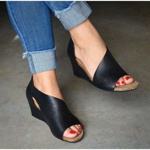 dress shoes wedges platform ladies clog sandalias mujer female zipper pu peep toe fashion woman drop women's summer sandals, Black
dress shoes wedges platform ladies clog sandalias mujer female zipper pu peep toe fashion woman drop women's summer sandals, Black