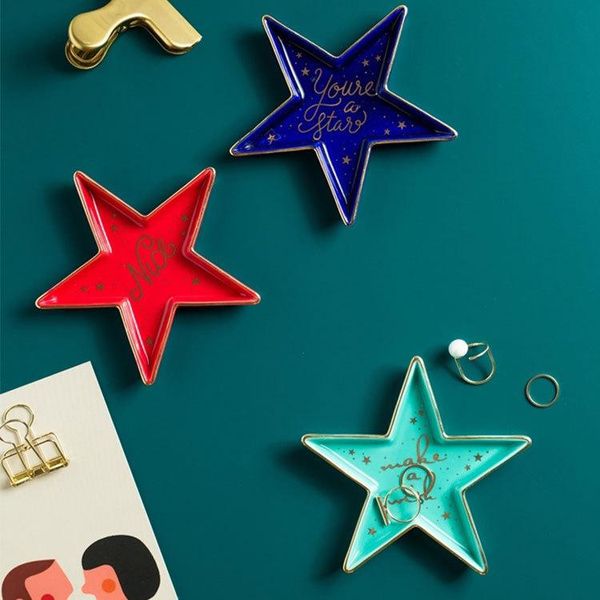bathroom storage & organization ceramic pentagram makeup organizer starfish gilt-edged jewelry dish earrings necklace ring holder home table
bathroom storage & organization ceramic pentagram makeup organizer starfish gilt-edged jewelry dish earrings necklace ring holder home table