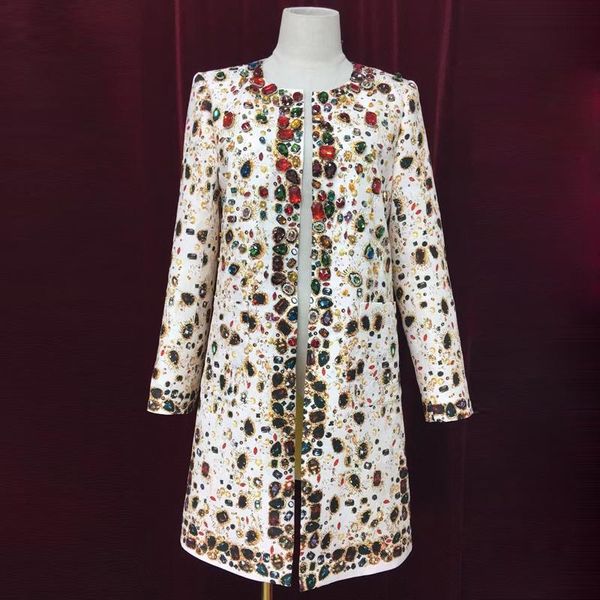 women's jackets red roosarosee spring autumn women o-neck collar long sleeve luxury diamonds print jacquard coat overcoat outwea, Black;brown
women's jackets red roosarosee spring autumn women o-neck collar long sleeve luxury diamonds print jacquard coat overcoat outwea, Black;brown