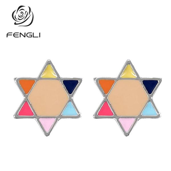 stud fengli classic geometric earrings for women simple design colorful star earring lady girl party jewelry, Golden;silver
stud fengli classic geometric earrings for women simple design colorful star earring lady girl party jewelry, Golden;silver