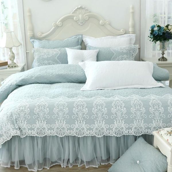 bedding sets thick cotton winter bed cover set lace princess girls twin king size 4/8pcduvet skirt pillowcase
bedding sets thick cotton winter bed cover set lace princess girls twin king size 4/8pcduvet skirt pillowcase