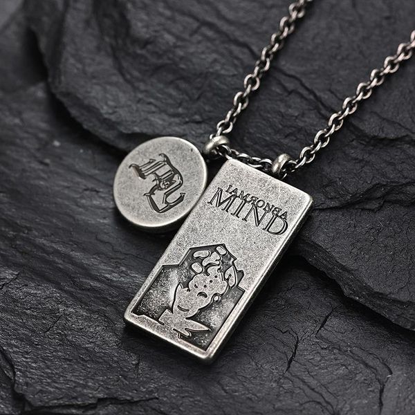 necklace men's nameplate double pendant chian stainless steel hip hop round jewelry on the neck accessories necklaces, Silver
necklace men's nameplate double pendant chian stainless steel hip hop round jewelry on the neck accessories necklaces, Silver