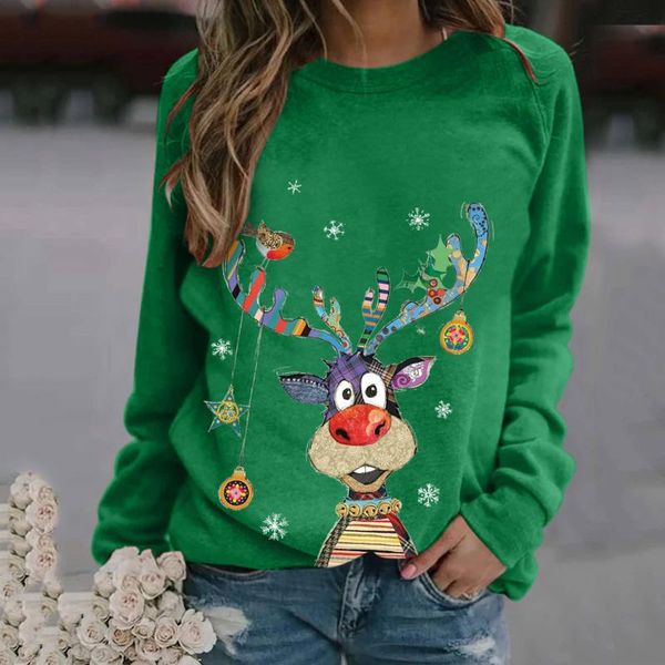 women's sweaters christmas 2021 woman print long-sleeved casual pullover winter clothes women sweater autumn, White;black
women's sweaters christmas 2021 woman print long-sleeved casual pullover winter clothes women sweater autumn, White;black