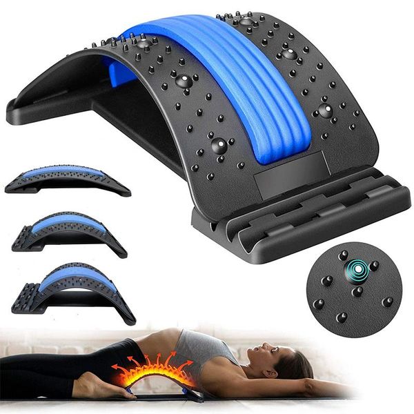 back support stretcher fitness equipment lumbar pain relief magnetotherapy device spine traction pressure therapy multi-level, Black;blue
back support stretcher fitness equipment lumbar pain relief magnetotherapy device spine traction pressure therapy multi-level, Black;blue