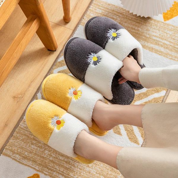 womens mens couple corduroy winter home slippers women cute daisy warm cotton shoes male soft plush round toe slides, Black
womens mens couple corduroy winter home slippers women cute daisy warm cotton shoes male soft plush round toe slides, Black