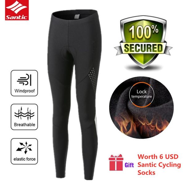 racing pants santic women winter cycling reflective mtb sports bike windproof waterproof fleece thickened riding trousers, Black;blue
racing pants santic women winter cycling reflective mtb sports bike windproof waterproof fleece thickened riding trousers, Black;blue