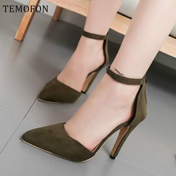 pointed toe high heel shoes women suede spring summer stiletto heels sandals black pumps footwear hvt1033
pointed toe high heel shoes women suede spring summer stiletto heels sandals black pumps footwear hvt1033