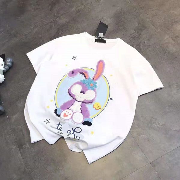 high version 2021 spring and summer new fashion hairy ear rabbit age reduction cute white women's short sleeve
high version 2021 spring and summer new fashion hairy ear rabbit age reduction cute white women's short sleeve