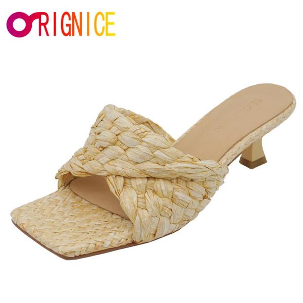 orignice summer violet raffia woven mid heels sandals slippers brand design square peep toe all match street ladies party shoes, Black
orignice summer violet raffia woven mid heels sandals slippers brand design square peep toe all match street ladies party shoes, Black
