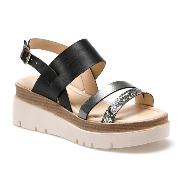 20s-023 tan women 's sandals butigo, Black