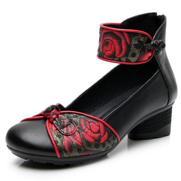 dress shoes 2021 spring listing genuine leather retro ethnic style high-heeled thick with slip fashion elegant women, Black
dress shoes 2021 spring listing genuine leather retro ethnic style high-heeled thick with slip fashion elegant women, Black