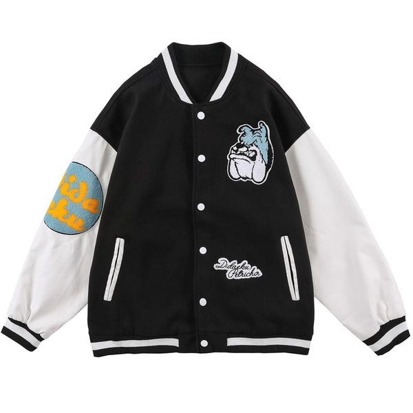 men's jackets cartoon embroidery varsity jacket 2021 men women harajuku baseball hip hop loose bomber college fashion retro casual coat, Black;brown
men's jackets cartoon embroidery varsity jacket 2021 men women harajuku baseball hip hop loose bomber college fashion retro casual coat, Black;brown