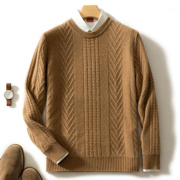 autumn and winter cashmere sweater round neck men's thickened t-shirt pullover long sleeve solid large base sweaters, White;black 
autumn and winter cashmere sweater round neck men's thickened t-shirt pullover long sleeve solid large base sweaters, White;black