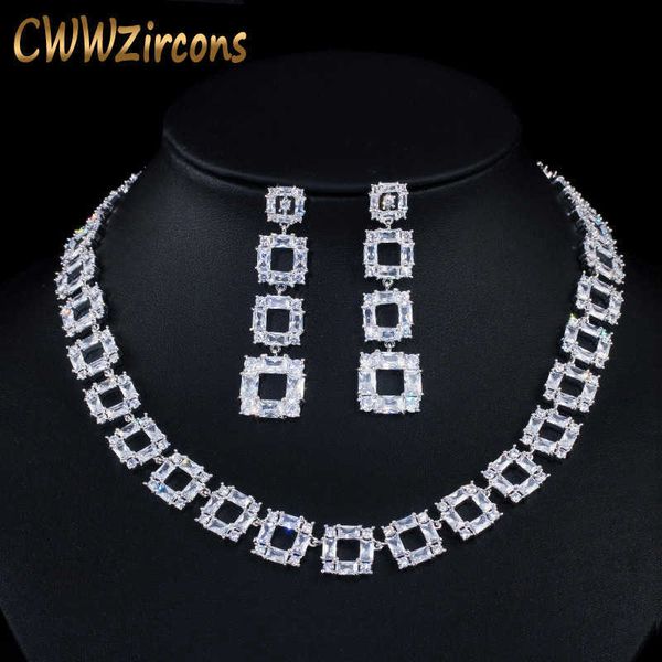 gorgeous long square drop party costume earrings and necklace cubic zircon wedding bride jewelry sets for women t355 210714, Silver
gorgeous long square drop party costume earrings and necklace cubic zircon wedding bride jewelry sets for women t355 210714, Silver