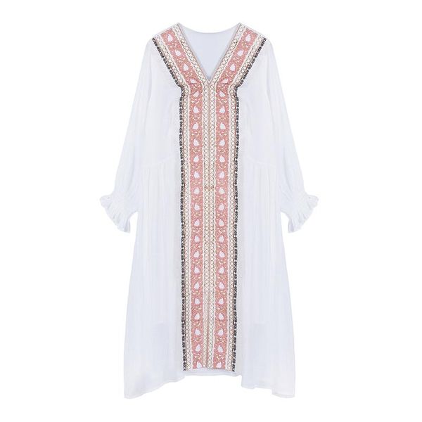 casual dresses vsue women white v-neck bohemian embroidery lantern long sleeve empire holiday midi dress spring summer indie folk d2489, Black;gray
casual dresses vsue women white v-neck bohemian embroidery lantern long sleeve empire holiday midi dress spring summer indie folk d2489, Black;gray