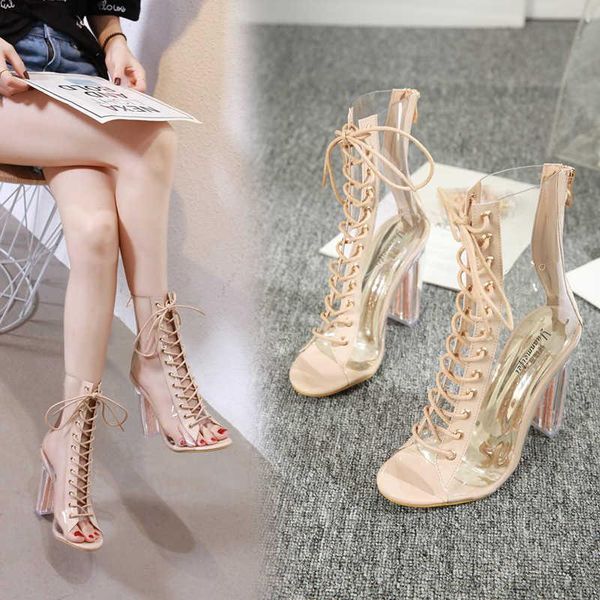 sandals 2021 summer crystal thick heel sandal strap color matching high fish mouth women's large size 40, Black
sandals 2021 summer crystal thick heel sandal strap color matching high fish mouth women's large size 40, Black