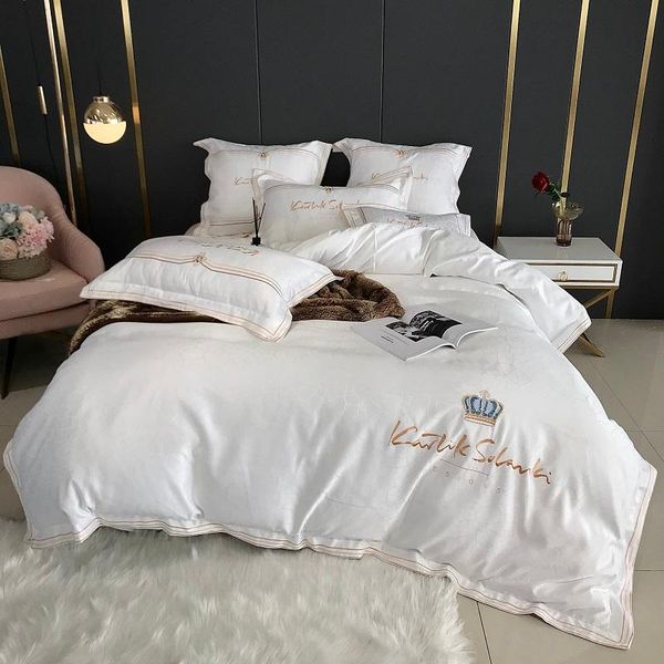 bedding sets white gray blue satin like silk cotton set gold crown embroidery jacquard duvet cover bed linen sheet pillowcases fitted
bedding sets white gray blue satin like silk cotton set gold crown embroidery jacquard duvet cover bed linen sheet pillowcases fitted
