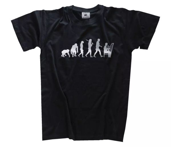 silver edition harp player harp orchestra evolution t-shirt s-xxxl, White;black
silver edition harp player harp orchestra evolution t-shirt s-xxxl, White;black