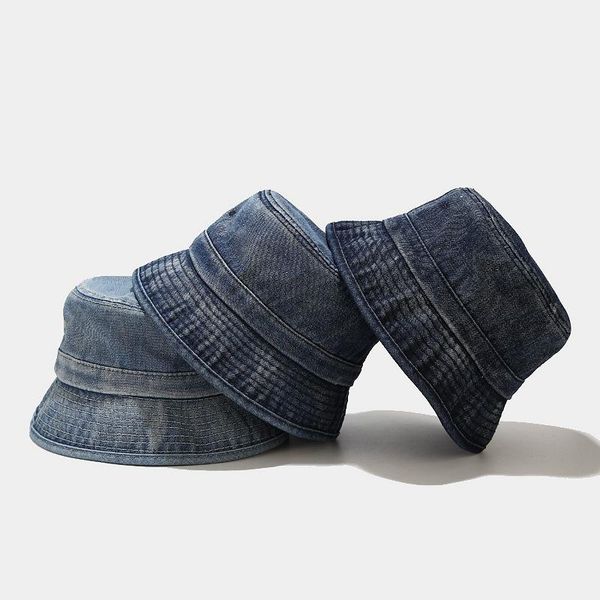 wide brim hats vintage denim women's bucket hat moisture simple small eaves sun protection foldable fisherman for men panama, Blue;gray
wide brim hats vintage denim women's bucket hat moisture simple small eaves sun protection foldable fisherman for men panama, Blue;gray