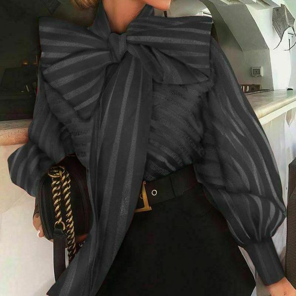 women's blouses & shirts ladies elegant big bow shirt 2021 spring fashion long lantern sleeve mesh gauze striped high collar pure red, White
women's blouses & shirts ladies elegant big bow shirt 2021 spring fashion long lantern sleeve mesh gauze striped high collar pure red, White