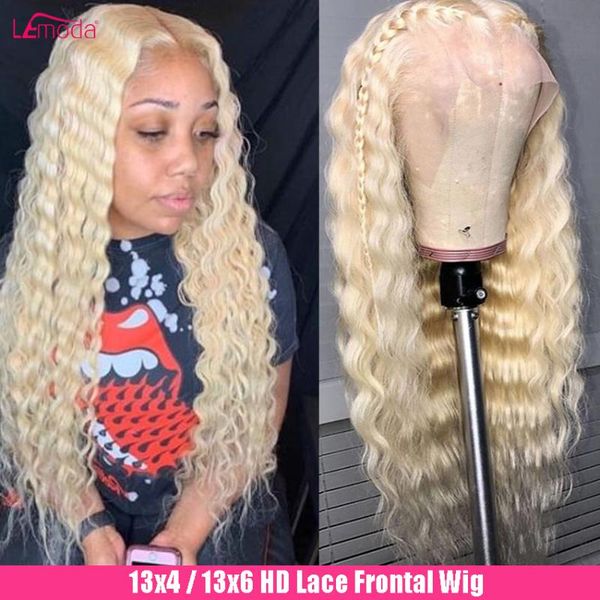 lace frontal wig 13x6 deep wave front wigs hd transparent peruvian lemoda remy 613 blonde human hair water, Black;brown
lace frontal wig 13x6 deep wave front wigs hd transparent peruvian lemoda remy 613 blonde human hair water, Black;brown
