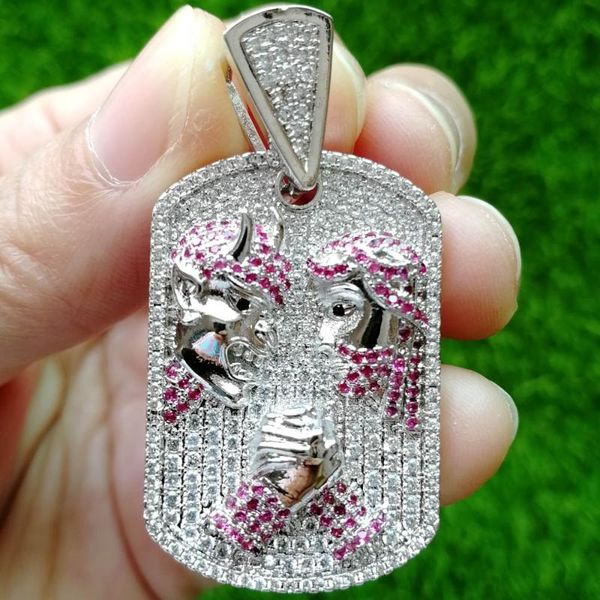 pendant necklaces brass cz wrist wrestling men chain necklace women kids jewelry gift cn163, Silver