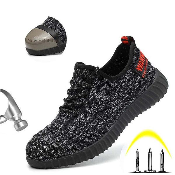 boots men's flying woven safety shoes outdoor breathable steel head cap non-slip rubber puncture proof sneakers work, Black
boots men's flying woven safety shoes outdoor breathable steel head cap non-slip rubber puncture proof sneakers work, Black