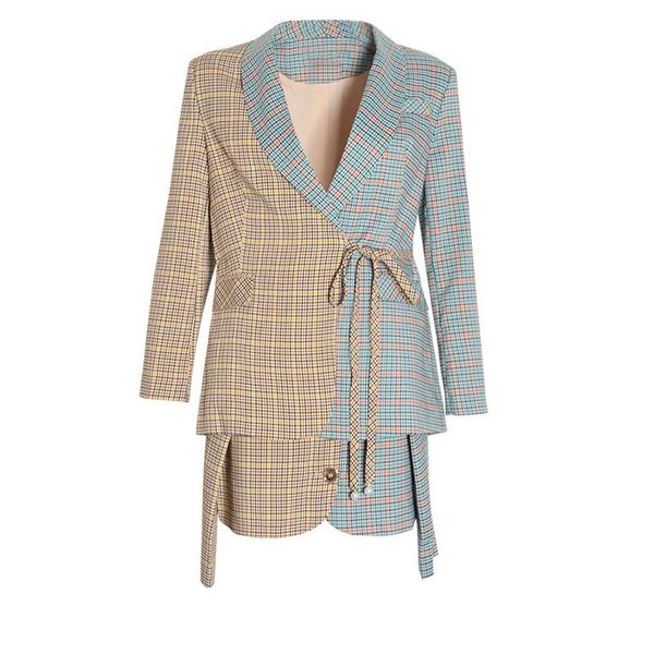 two piece dress 2021 spring contrast color check temperament suit jacket + personality lace a-line skirt fashion women, White
two piece dress 2021 spring contrast color check temperament suit jacket + personality lace a-line skirt fashion women, White