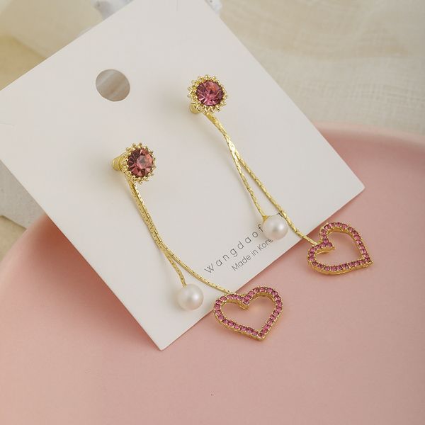 s925 silver korean needle long pearl love earrings female peach heart-shaped tassel temperament versatile, Golden
s925 silver korean needle long pearl love earrings female peach heart-shaped tassel temperament versatile, Golden