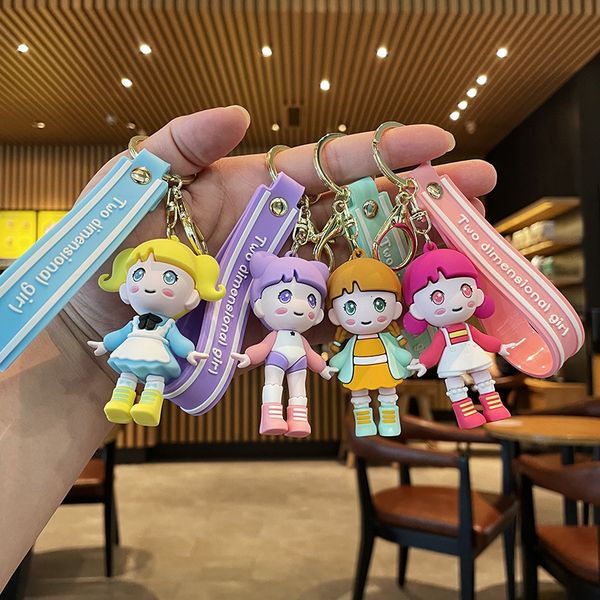 keyring keychain bivariate doll backpack small pendant cartoon cute silicone key, Silver
keyring keychain bivariate doll backpack small pendant cartoon cute silicone key, Silver