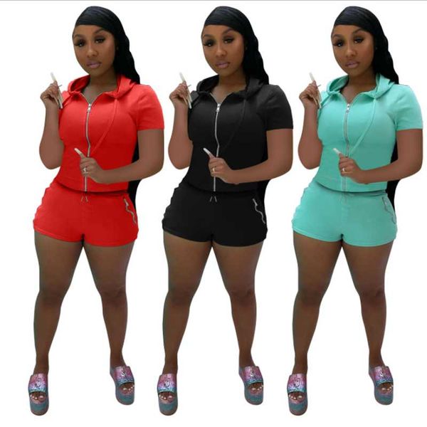 women's tracksuits simple pure color zipper short sleeve bro and 2 pieces set tight club, Gray
women's tracksuits simple pure color zipper short sleeve bro and 2 pieces set tight club, Gray