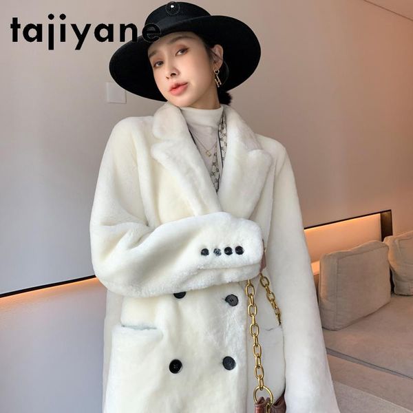women's fur & faux winter clothing coats women 2021 100% wool jackets woman long coat female sheep jacket mujer parkas tn1612, Black
women's fur & faux winter clothing coats women 2021 100% wool jackets woman long coat female sheep jacket mujer parkas tn1612, Black