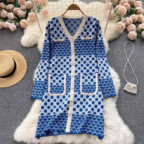 casual dresses singreiny polka dot print knitted dress female retro long sleeve short fashion korean autumn winter sweater, Black;gray
casual dresses singreiny polka dot print knitted dress female retro long sleeve short fashion korean autumn winter sweater, Black;gray