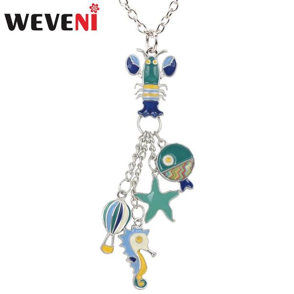 pendant necklaces weveni statement enamel alloy lobster star hippocampus necklace chain long cute animal jewelry for women girls bijoux, Silver
pendant necklaces weveni statement enamel alloy lobster star hippocampus necklace chain long cute animal jewelry for women girls bijoux, Silver