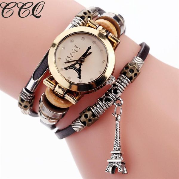 wristwatches ccq fashion vintage cow leather bracelet eiffel tower watches casual women crystal pendant quartz watch relogio feminino, Slivery;brown
wristwatches ccq fashion vintage cow leather bracelet eiffel tower watches casual women crystal pendant quartz watch relogio feminino, Slivery;brown