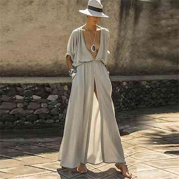 teelynn deep v neck split bikini cover up women maxi dresses boho beach loose summer vestidos casual long robe plus size 210331, Black;gray
teelynn deep v neck split bikini cover up women maxi dresses boho beach loose summer vestidos casual long robe plus size 210331, Black;gray